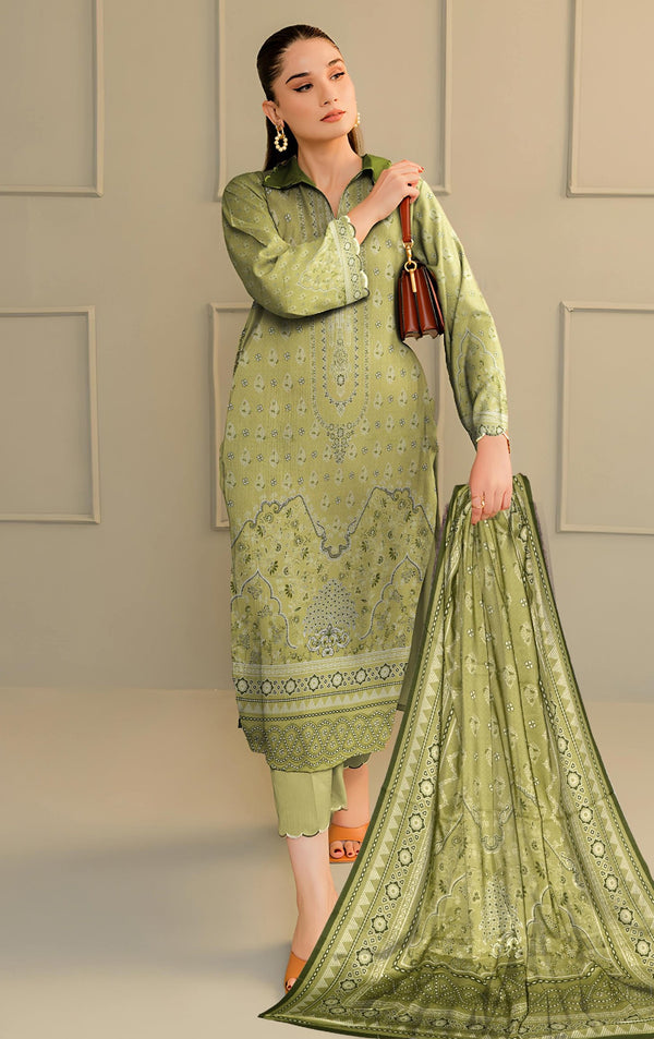 Momina & Prints - Digital Printed 3 Pieces - Linen - SU-30122