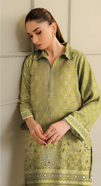 Momina & Prints - Digital Printed 3 Pieces - Linen - SU-30122