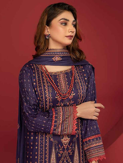 ZOHRA By Motifz Digital Printed Khaddar Unstitched 3-Piece Suit - 4612