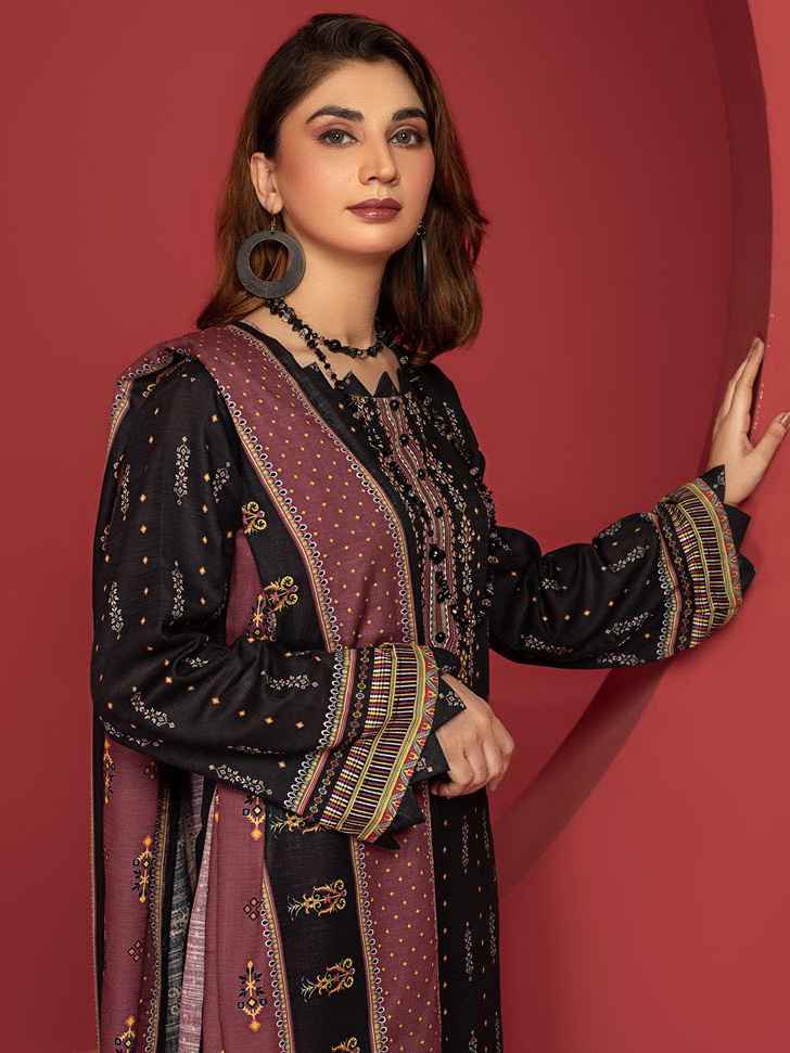 ZOHRA By Motifz Digital Printed Khaddar Unstitched 3-Piece Suit - 4614