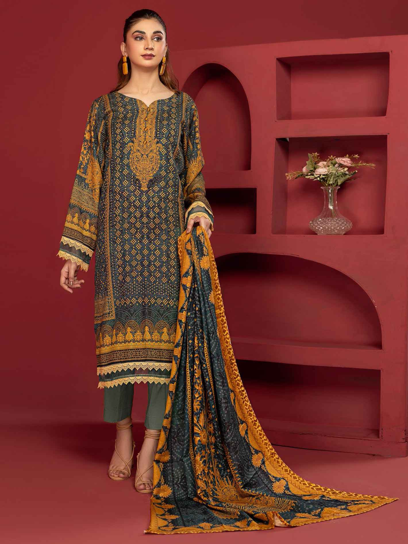 ZOHRA By Motifz Digital Printed Khaddar Unstitched 3-Piece Suit - 4618