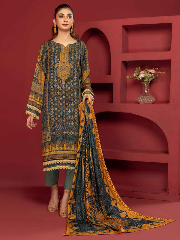 ZOHRA By Motifz Digital Printed Khaddar Unstitched 3-Piece Suit - 4618