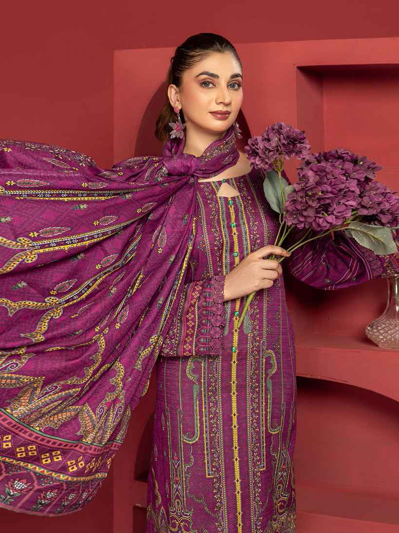 ZOHRA By Motifz Digital Printed Khaddar Unstitched 3-Piece Suit - 4619