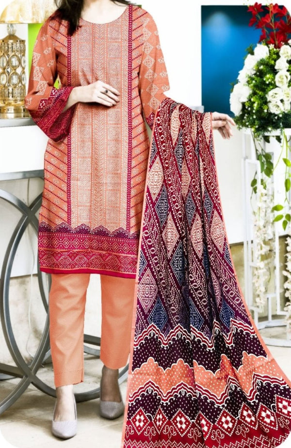 Khaddar Collection - Digital Printed Brown Khaddar - 3 Piece - Rang E Nisa by AE - Unstitched - EDB07