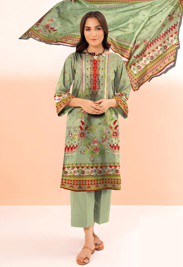 Momina & Prints - Digital Printed 3 Pieces - Linen - SU-30123