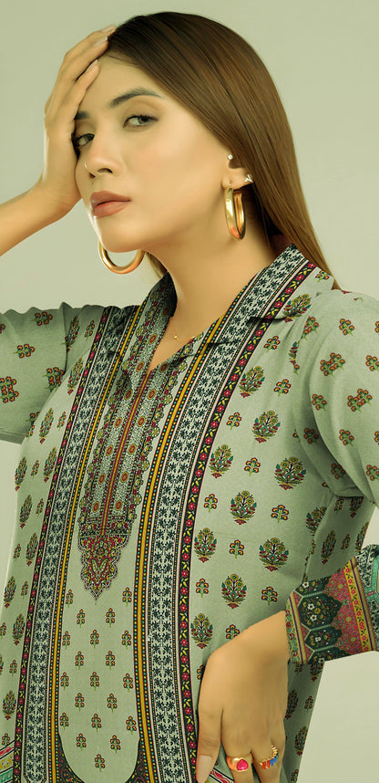 Momina & Prints - Digital Printed 3 Pieces - Linen - SU-30124