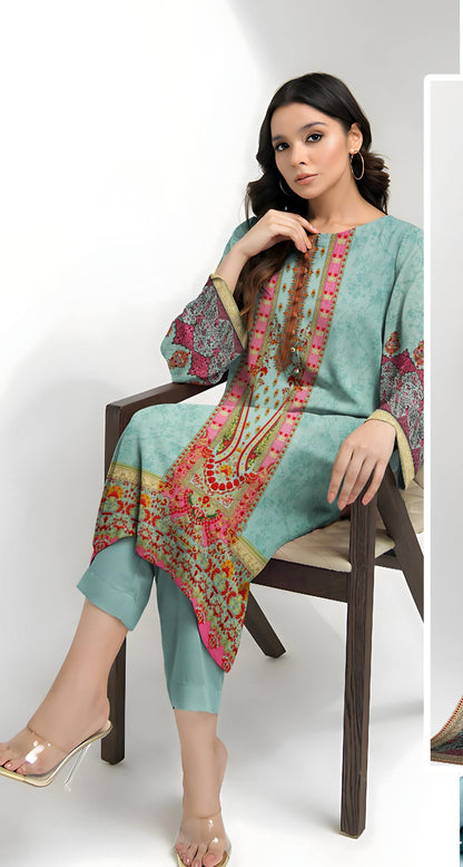 Momina & Prints - Digital Printed 3 Pieces - Linen - SU-30125