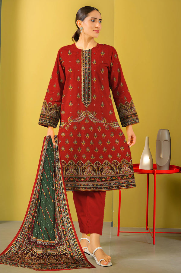 Momina & Prints - Digital Printed 3 Pieces - Linen - SU-30128