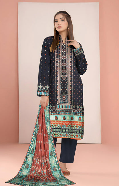 Momina & Prints - Digital Printed 3 Pieces - Linen - SU-30129