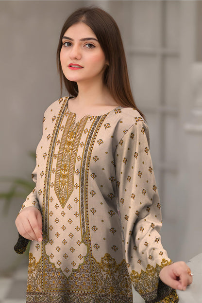 Momina & Prints - Digital Printed 3 Pieces - Linen - SU-30130