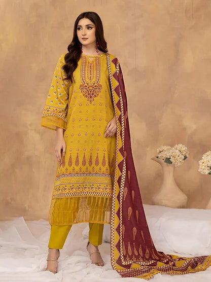 ZOHRA By Motifz Digital Printed Khaddar Unstitched 3-Piece Suit - 4604