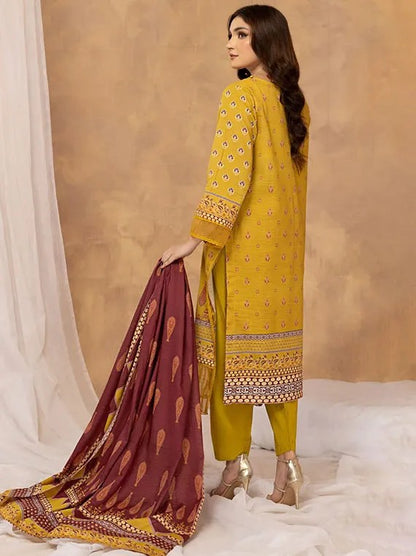 ZOHRA By Motifz Digital Printed Khaddar Unstitched 3-Piece Suit - 4604