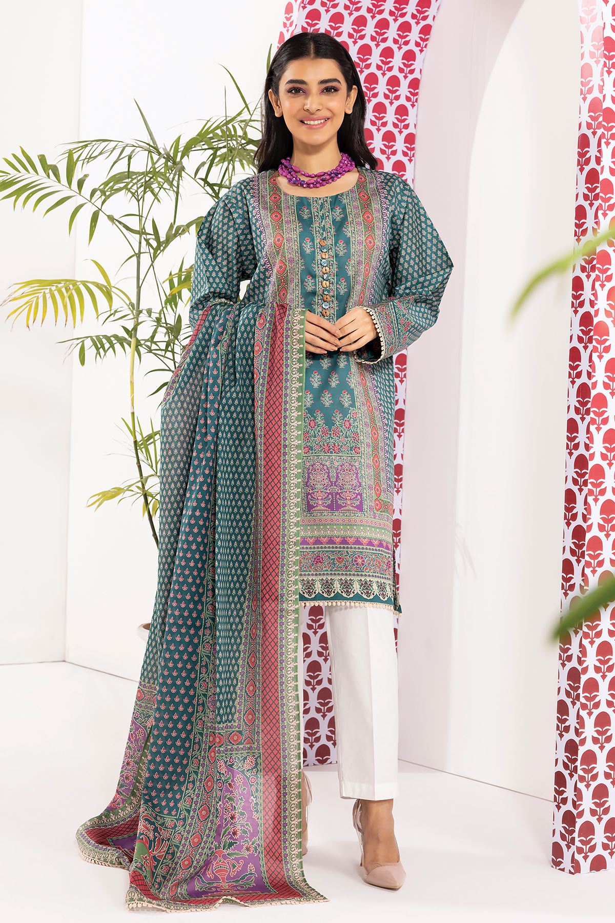 Khaadi - Cambric Collection - Green 2 Piece - Stitched - LLA240108-GRN